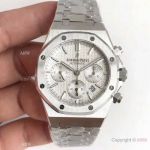 Swiss Grade 1 Audemars Piguet Royal Oak Chronograph 41 Men Silver Index Dial Steel Watch